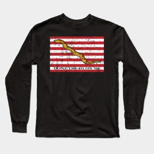 The Navy Rattlesnake Jack Dont Tread On Me Flag Long Sleeve T-Shirt